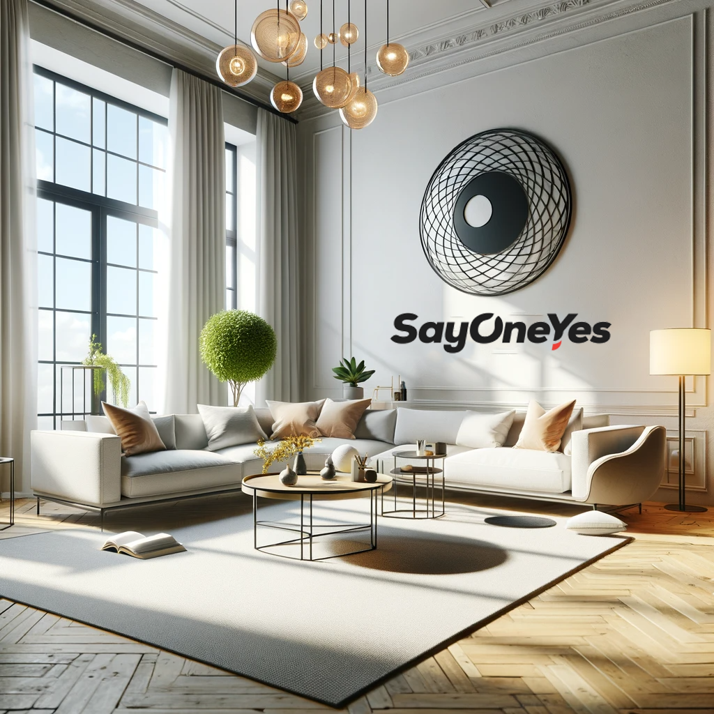 Dall·e 2023 11 22 14.15.18 Create A Refined Version Of The Interior Design Image For The Sayoneyes Brand Emphasizing A Modern Minimalist Style Welcome To Sayoneyes: Crafting Beauty In Every Home