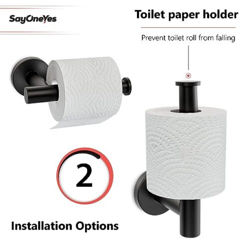 Toilet Paper Holder Wall Mount – Premium Quality Sus304 Stainless Steel Waterproof Rotate Proof Toilet Roll Holder – Tissue Holder For Bathroom, Kitchen, Washroom