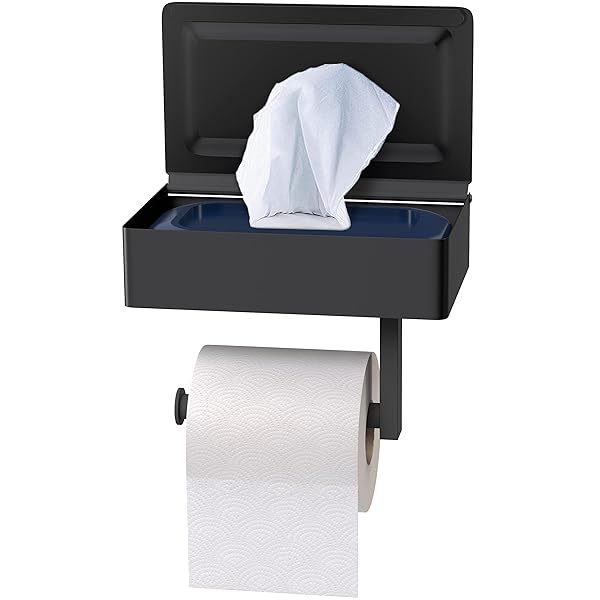Black toilet roll holder. official online shop.